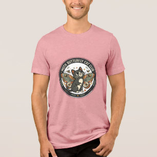 Moth Butterfly Cat POD Vector Art - Moth Butterfly Tri-Blend Shirt