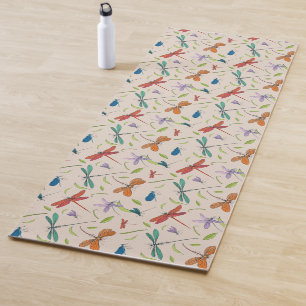 Moth Butterfly colourful Pattern Yoga Mat