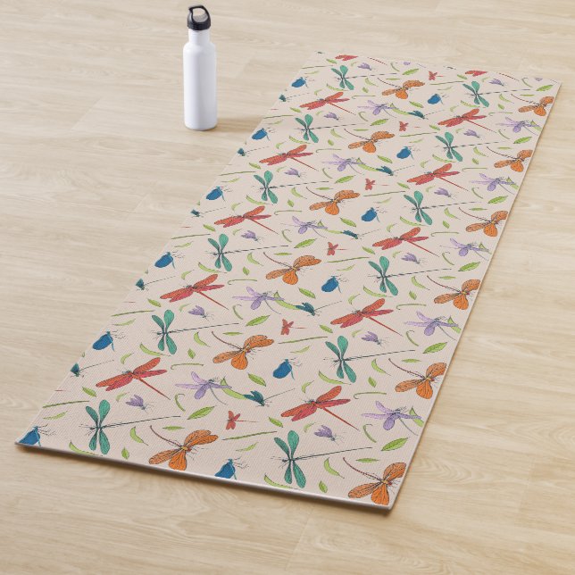 Moth Butterfly colourful Pattern Yoga Mat (In Situ)