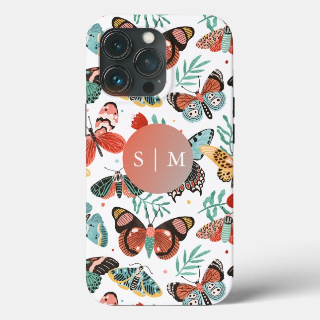 Moth Butterfly pattern Case-Mate iPhone Case (Back)