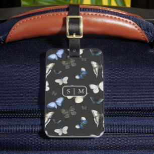 Moth Butterfly pattern Luggage Tag