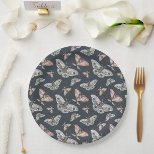 Moth Butterfly Pattern Paper Plate