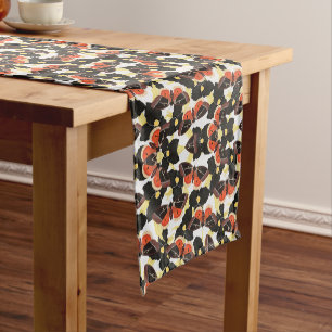 Moth Butterfly Pattern Short Table Runner