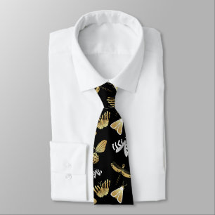 Moth Butterfly Pattern  Tie