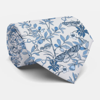 Moth Butterfly Pattern Tie