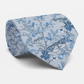 Moth Butterfly Pattern Tie