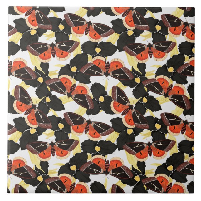 Moth Butterfly Pattern Tile (Front)