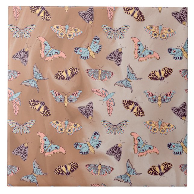 Moth Butterfly Pattern Tile (Front)