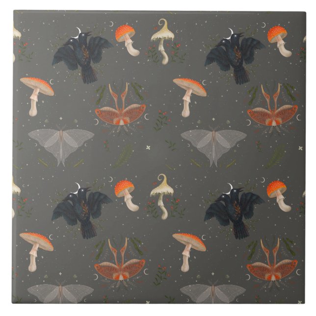  moth butterfly pattern tile (Front)