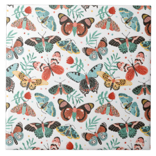  moth butterfly pattern tile