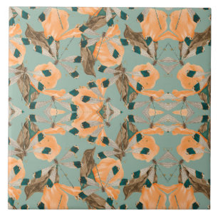 Moth Butterfly Pattern Tile