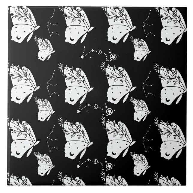 Moth Butterfly Pattern Tile (Front)