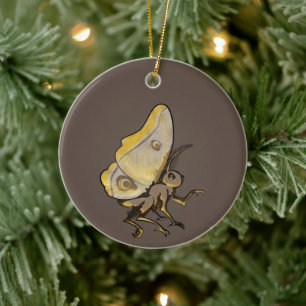 Moth Ceramic Ornament
