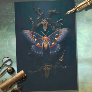 Moth Dark Academia 1 Decoupage Paper