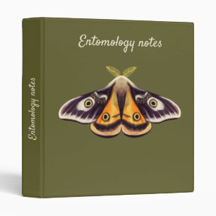 Moth Entomology Notes Insect Art Goblincore Green Binder