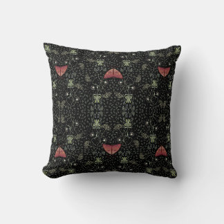 Moth Motif  Throw Pillow