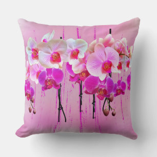 Moth Orchid Blossoms Art Print Throw Pillow