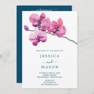 Moth Orchid Wedding Program
