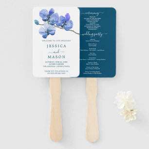 Moth Orchid Wedding Program Fan