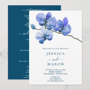 Moth Orchid Wedding Programme