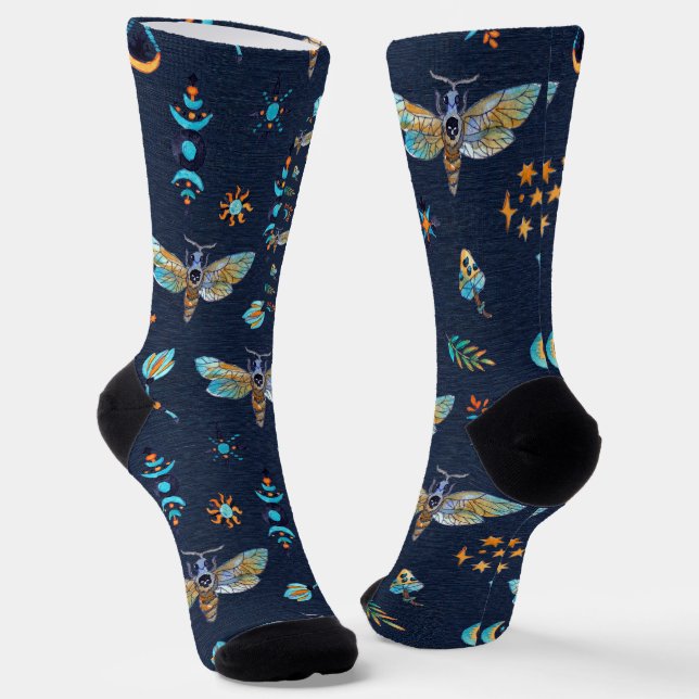 Moth Pattern Socks (Angled)