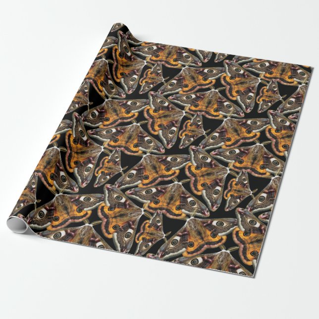 Moth pattern wrapping paper (Unrolled)