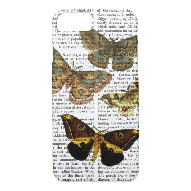 Moth Plate 4 Case-Mate iPhone Case (Back)