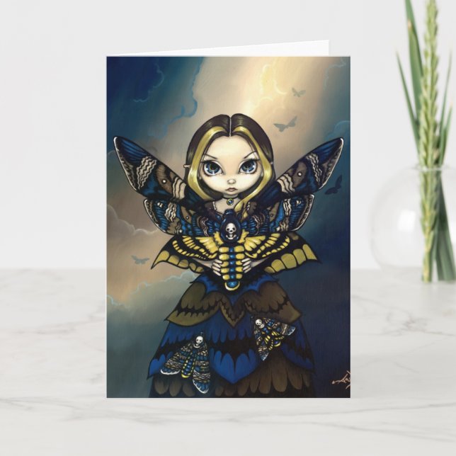 "Moth Queen: Acherontia Atropos" Greeting Card (Front)