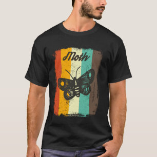 Moth Retro 70s Vintage Insect Lover Art T-Shirt