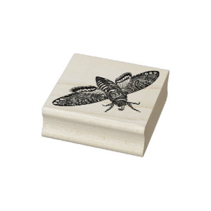Moth Rubber Stamp