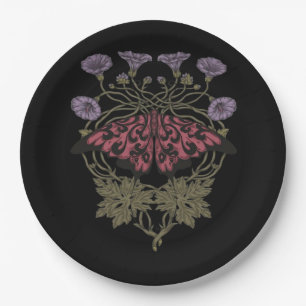 Moth Talisman - Whimsigoth Witchy Art - Colour Ver Paper Plate