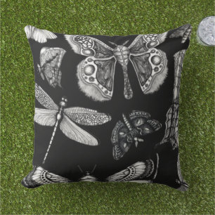 Moth to a Flame Outdoor Pillow