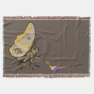 Moth to a Flame Throw Blanket