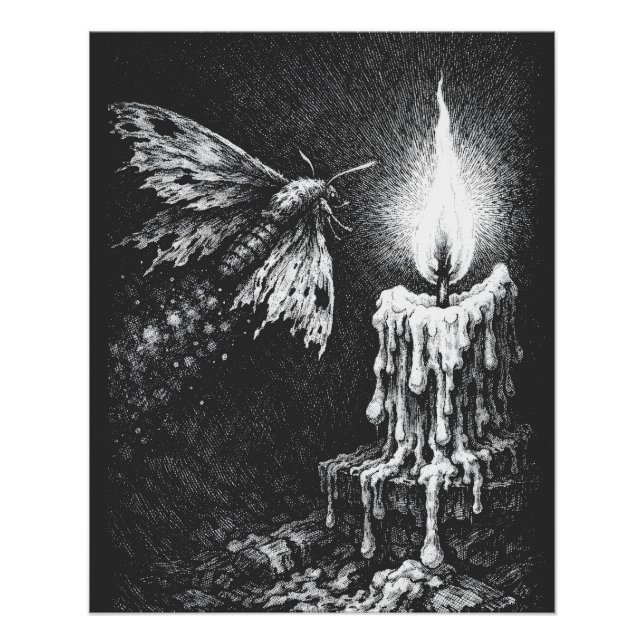Moth to the Flame — by BurnsInHell Poster (Front)
