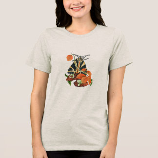 Moth with orange leaves Tri-Blend shirt