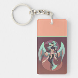 Moth women keychain