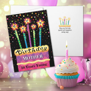 Mother 50th Birthday Cake  Card