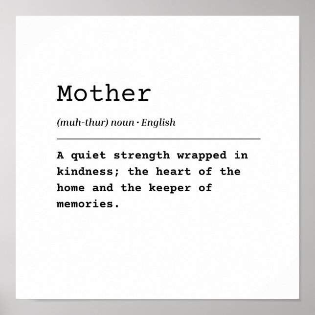 Mother – A Quiet Strength Poster (Front)