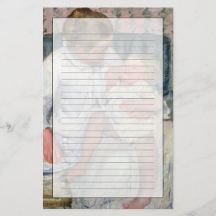 Mother about to Wash her Sleepy Child, 1880 (oil o Stationery