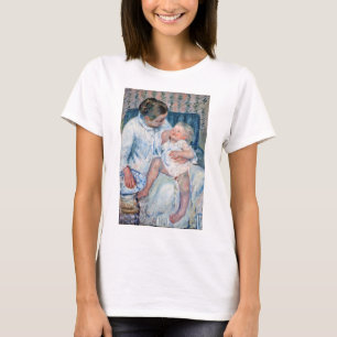 Mother About to Wash Her Sleepy Child, Cassatt T-Shirt