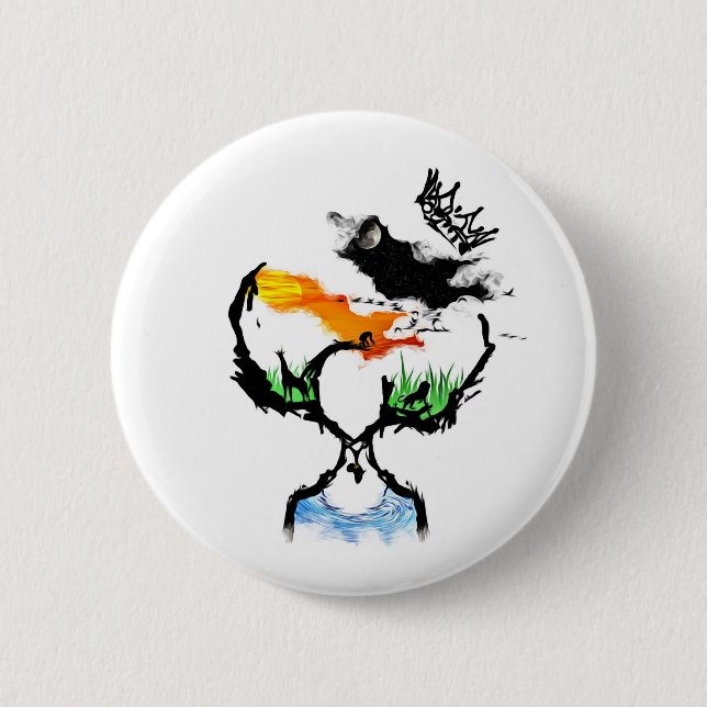 Mother Africa 2 Inch Round Button (Front)