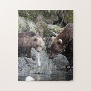 Mother and Baby Animal Bear Photography Jigsaw Puzzle