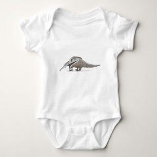 Mother and baby anteater baby one-piece bodysuit