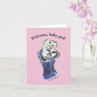 Mother and Baby "Baby Girl" Card
