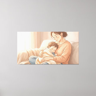 Mother and Baby Canvas Print