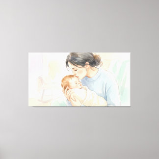 Mother and Baby Canvas Print
