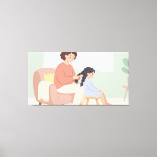 mother and baby canvas print