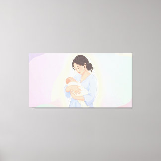mother and baby canvas print