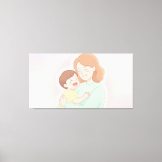 mother and baby canvas print