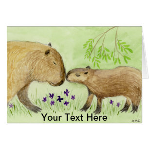 Mother and Baby Capybara